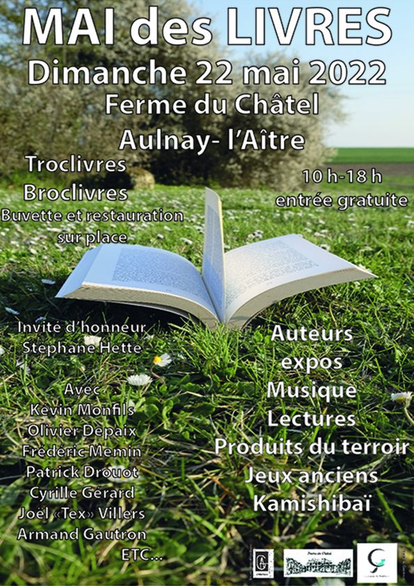 Mai des Livres – Dimanche 22 mai 2022 Ferme du Chatel Aulnay l’Aître