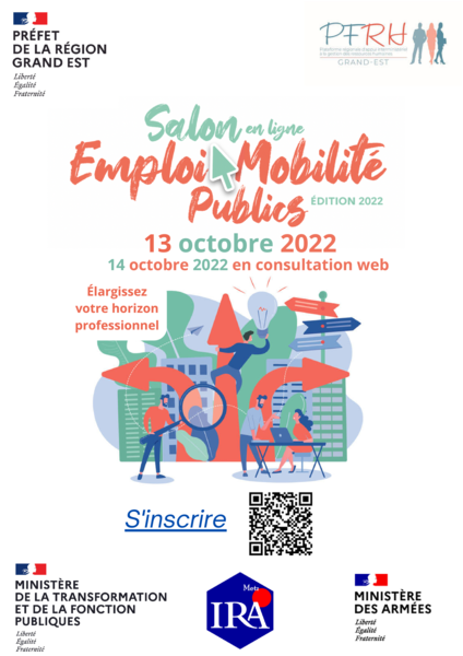 Inscription au Salon régional de l’emploi public du Grand Est – 13 et 14 octobre 2022