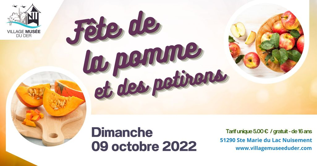 Village musée du Der : La fête de la pomme, c’est le dimanche 9 octobre 2022 de 10h à 18h