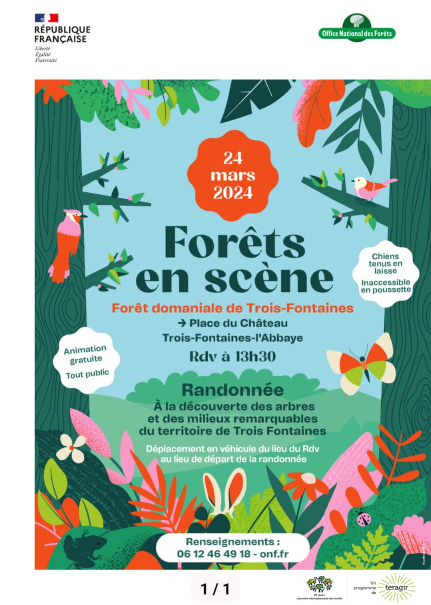Forêts en scène, Forêt domaniale de Trois Fontaines le 24 mars 2024