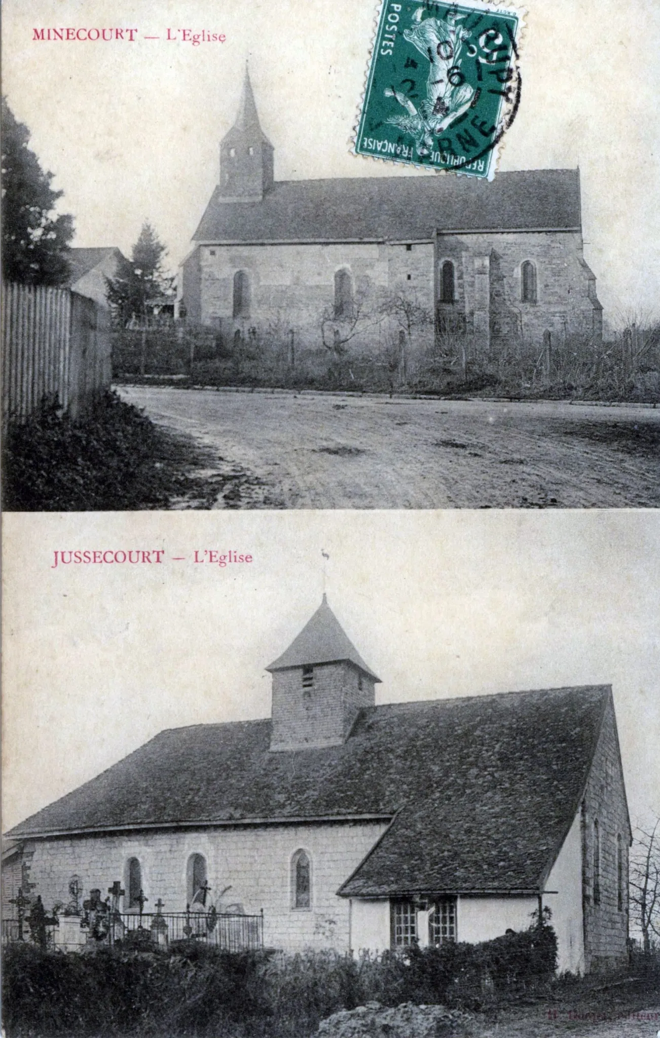 Jussecourt-Minecourt au début du XXe siècle à travers les cartes postales anciennes
